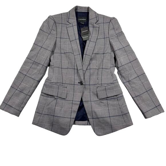 Club Monaco Borrem Blazer Houndstooth Plaid Size 00 NWT ($298) - Picture 1 of 6